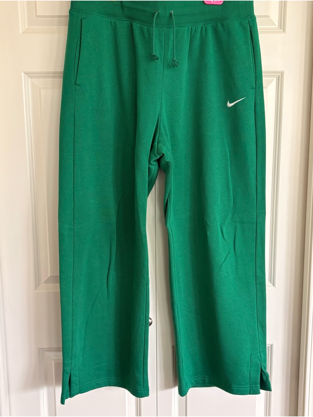 Nike Green Half-Zip Sweatshirt with White Swoosh - Picture 3 of 7